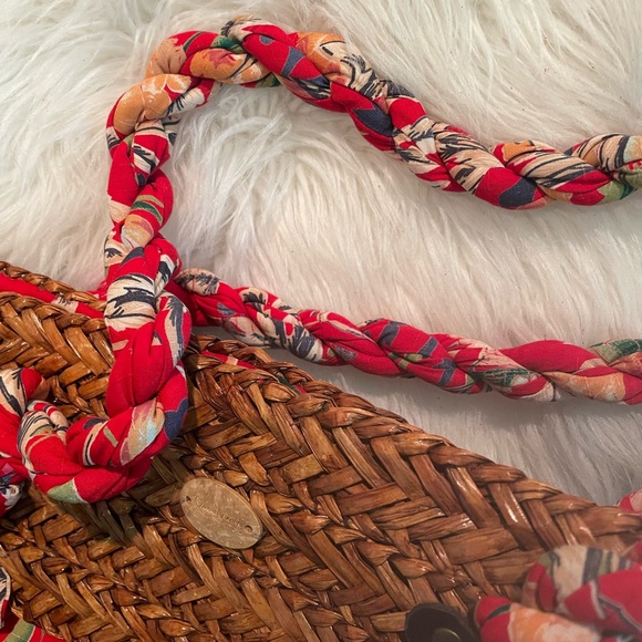 Make a Statement with Our Vintage Blue Miami Weaved Satchel Purse - Picture 6 of 8